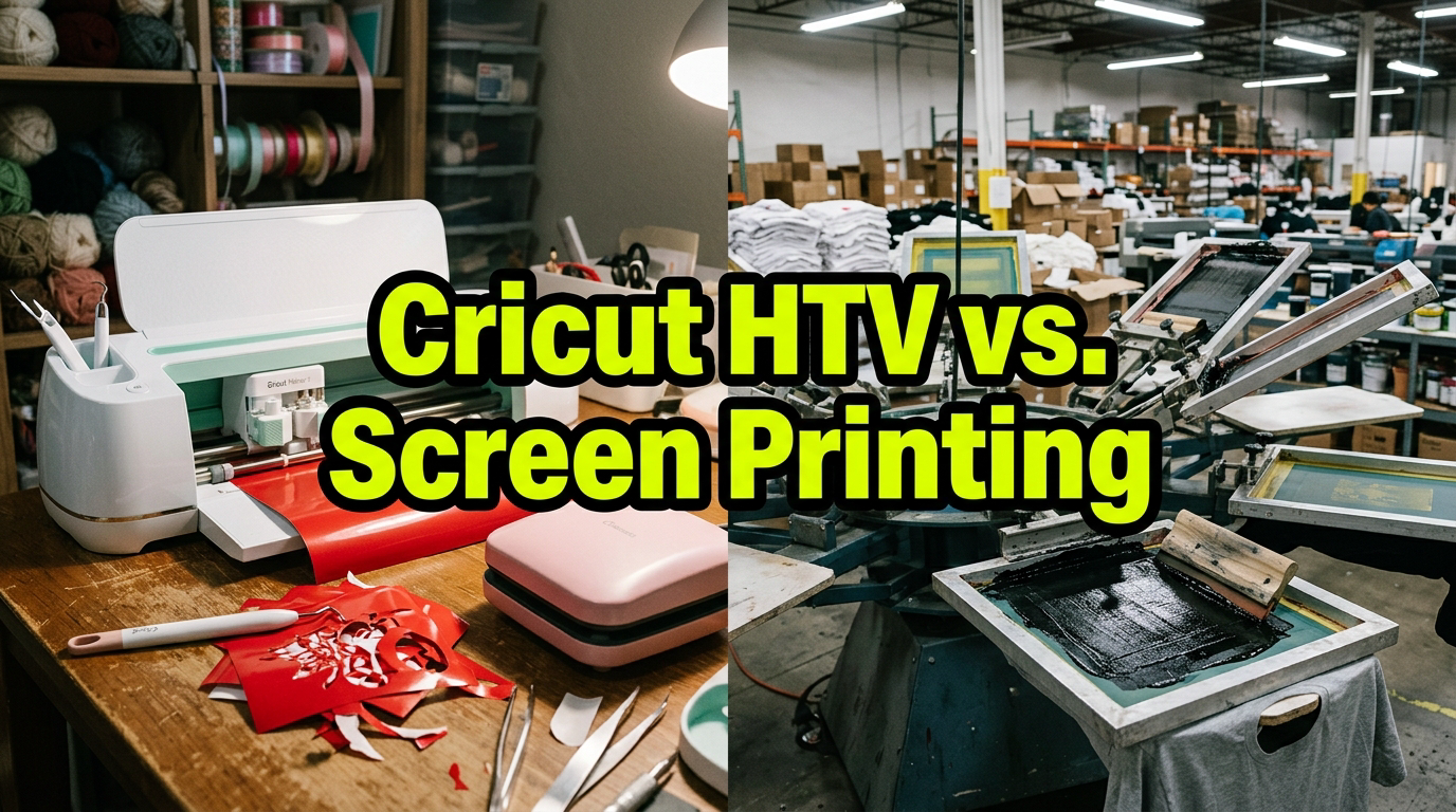 Cricut HTV (Iron-On) vs. Professional Screen Printing: Which is Better?