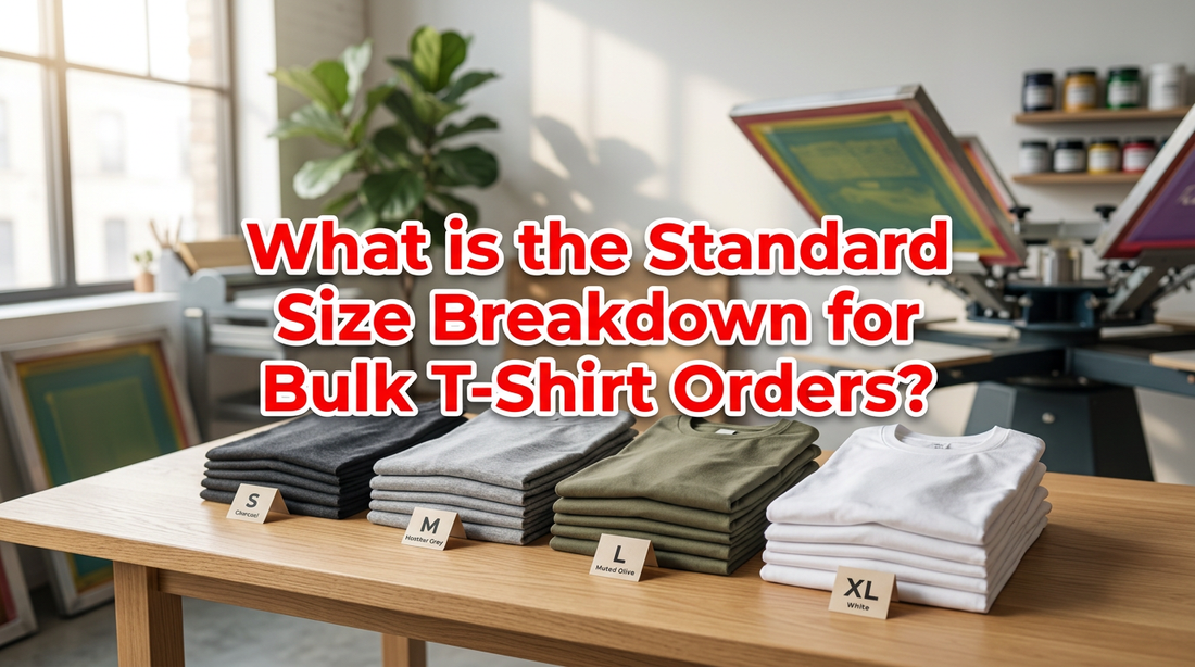 What is the Standard Size Breakdown for Bulk T-Shirt Orders