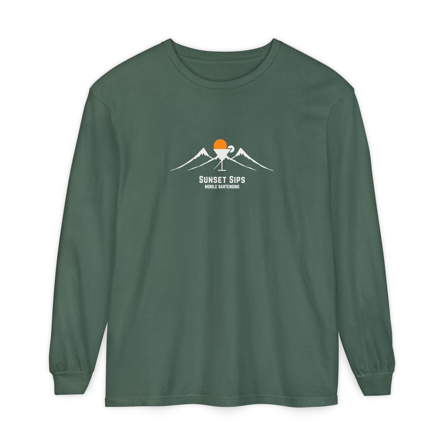 Sunset Sips Mobile Bartending Long Sleeve Tee