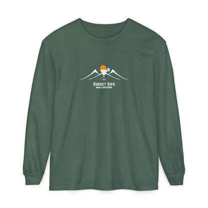 Sunset Sips Mobile Bartending Long Sleeve Tee
