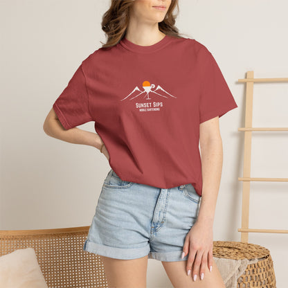 Sunset Sips Mobile Bartending T-Shirt