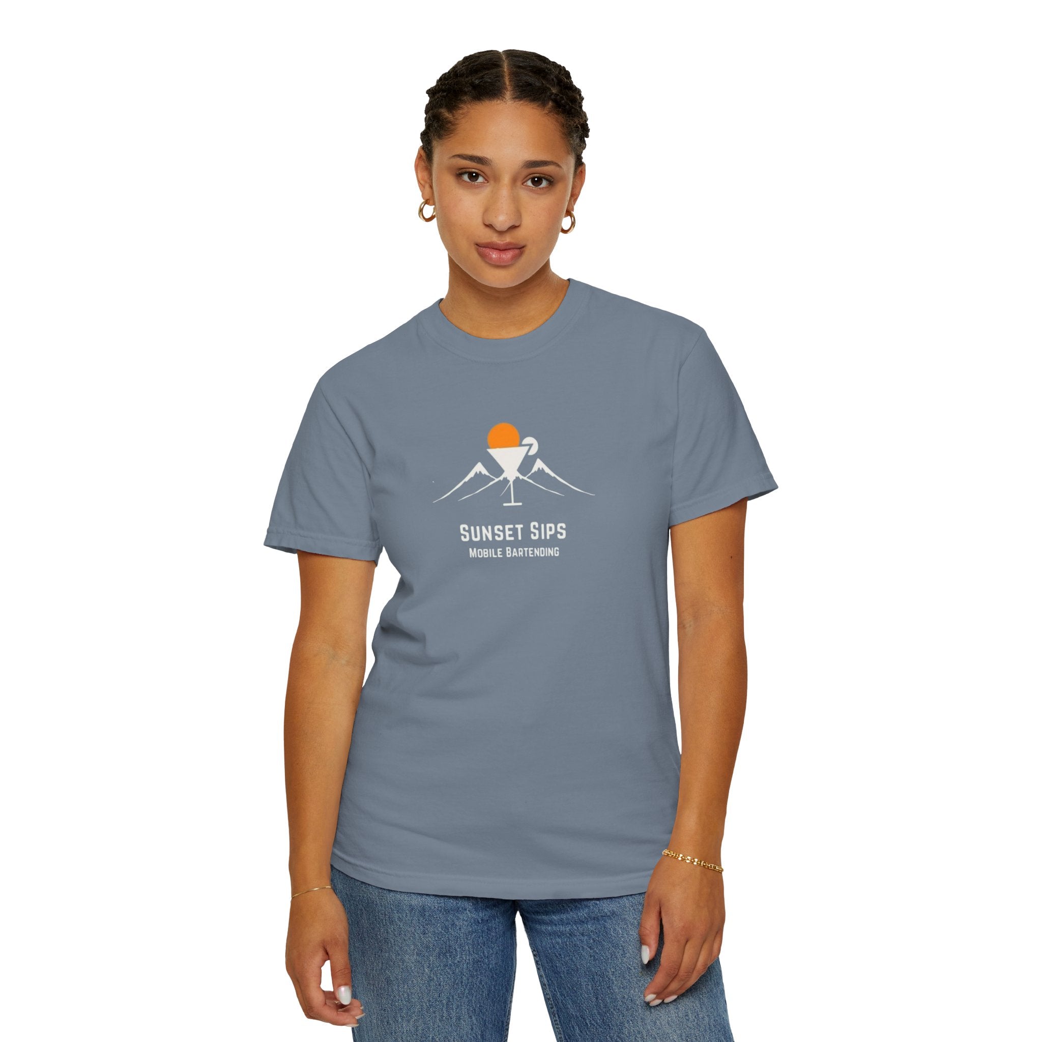 Sunset Sips Mobile Bartending T-Shirt