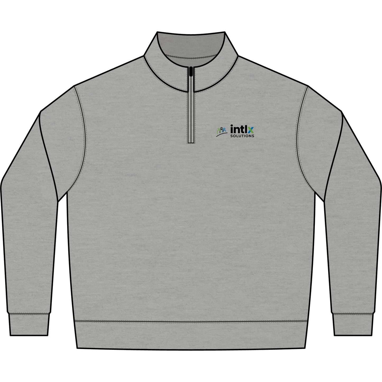 intlx Solutions Quarter-Zip Fleece Pullover Color Logo
