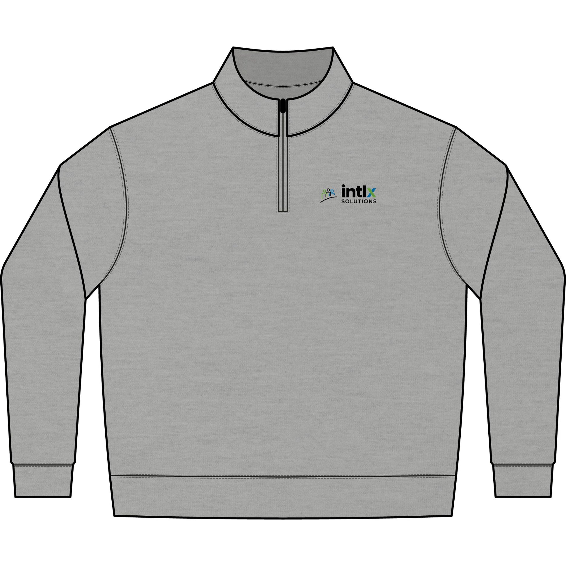 intlx Solutions Quarter-Zip Fleece Pullover Color Logo