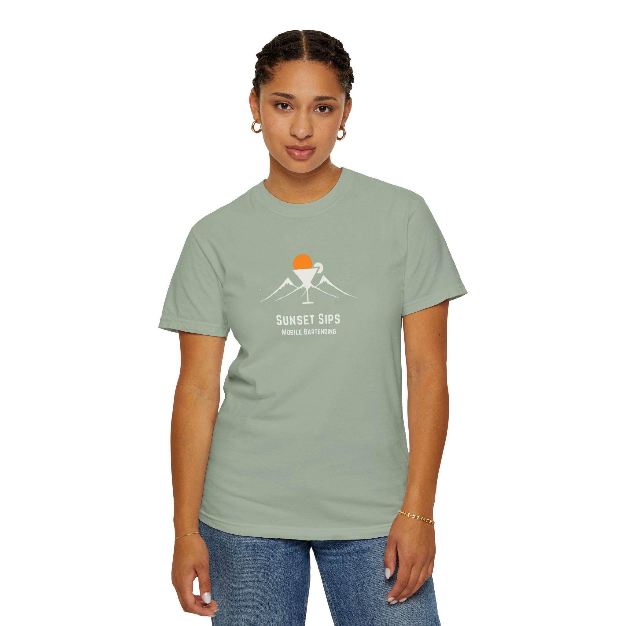 Sunset Sips Mobile Bartending T-Shirt