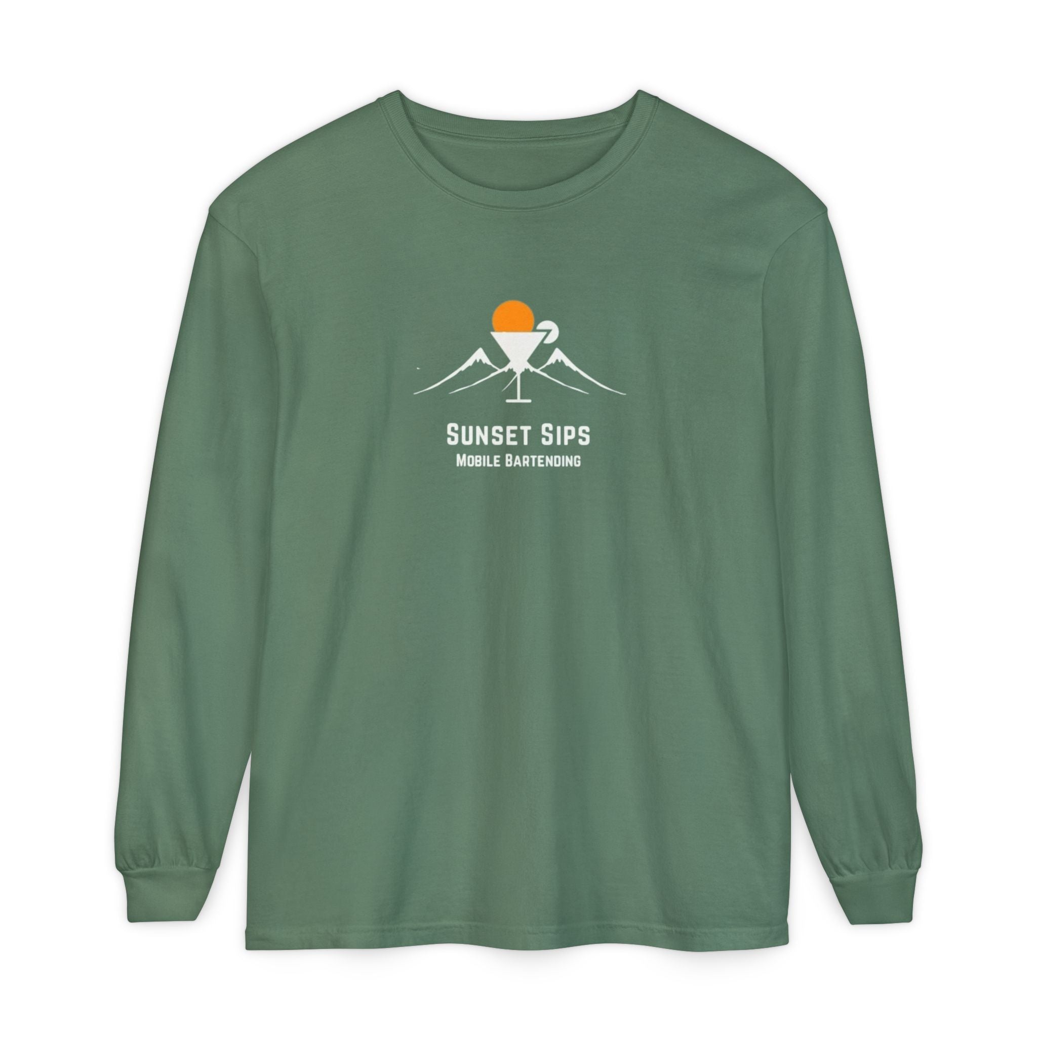 Sunset Sips Mobile Bartending Long Sleeve Tee