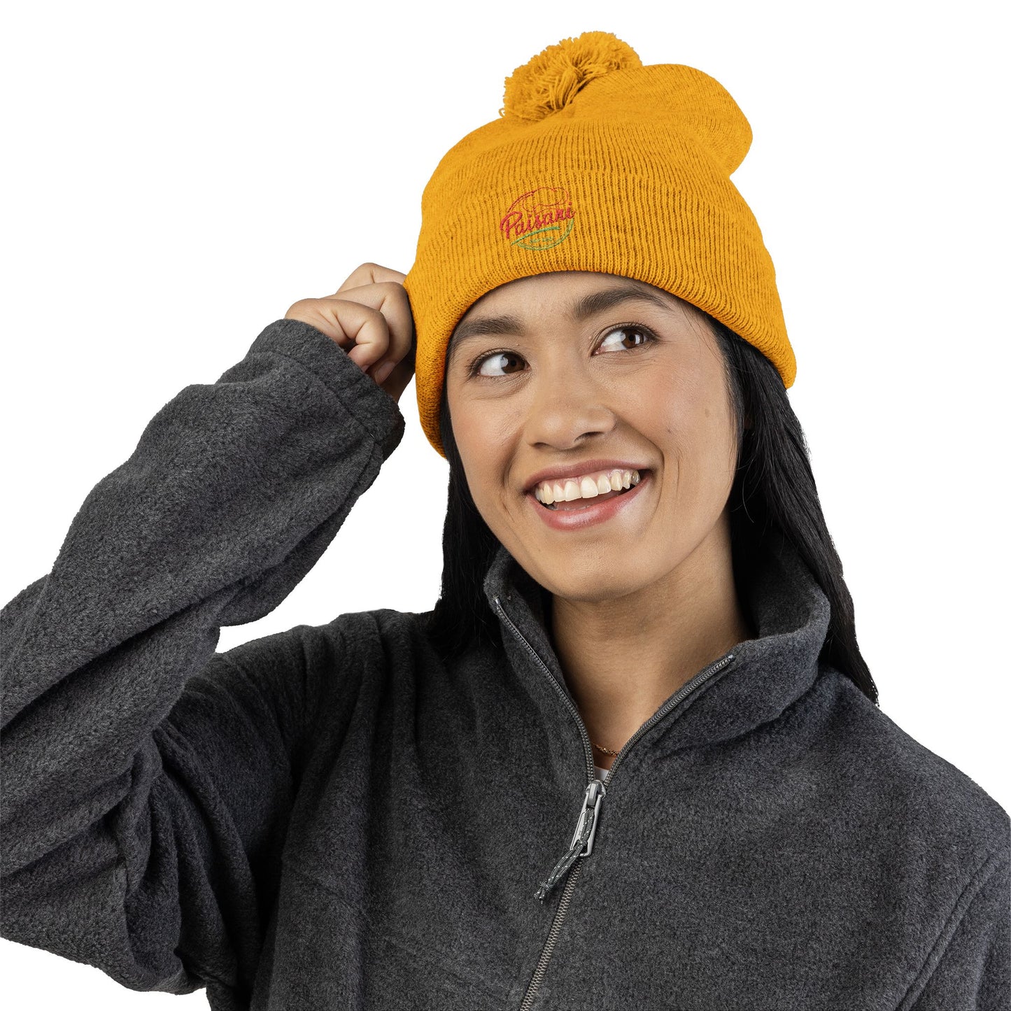 Paisani Pom-Pom Knit Cap