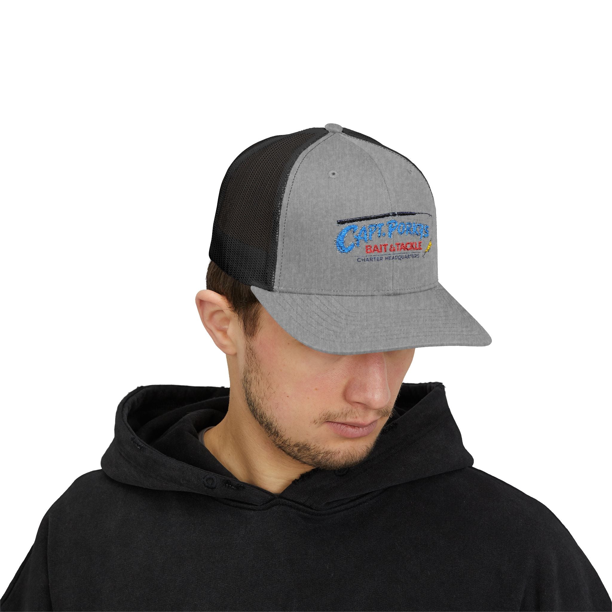 Captain Porky's Bait & Tackle Snapback Trucker Hat