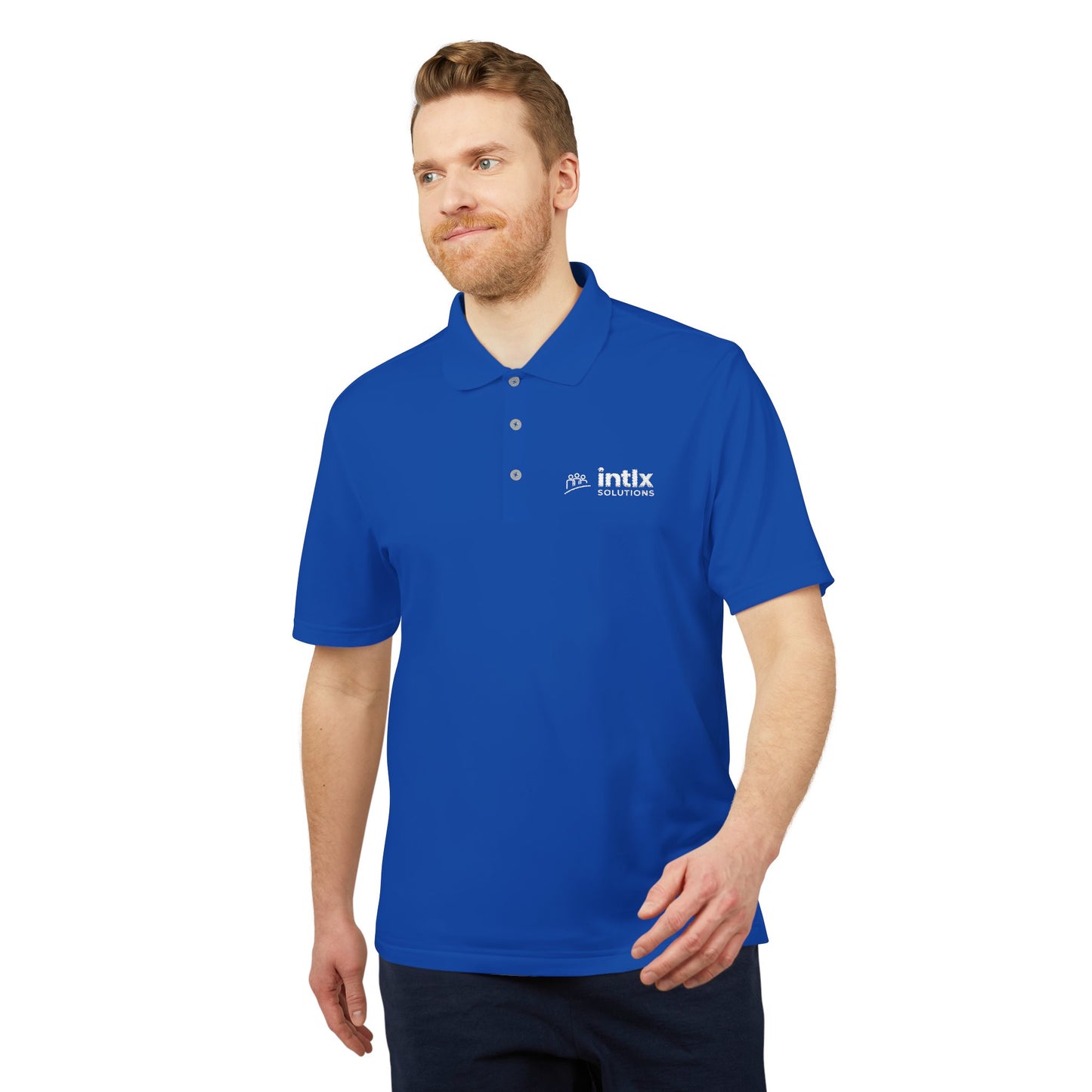 intlx Adidas Polo White logo
