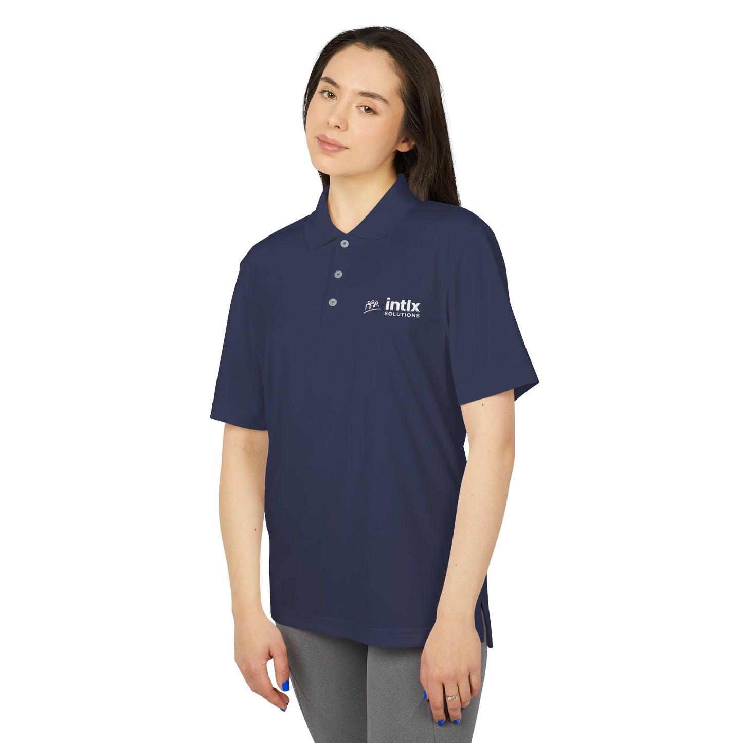 intlx Adidas Polo White logo