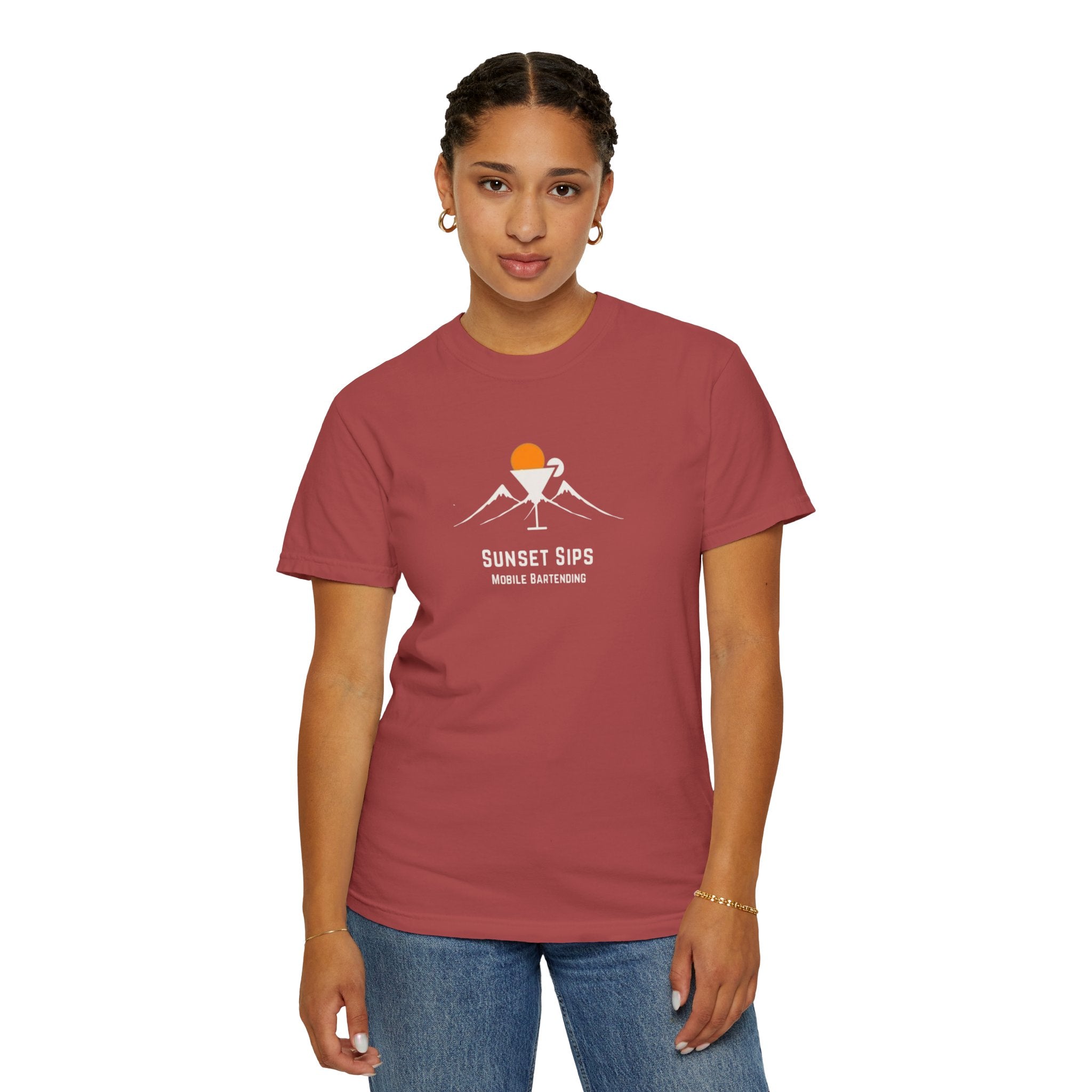 Sunset Sips Mobile Bartending T-Shirt