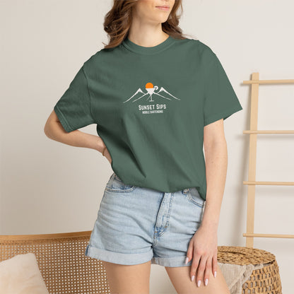 Sunset Sips Mobile Bartending T-Shirt