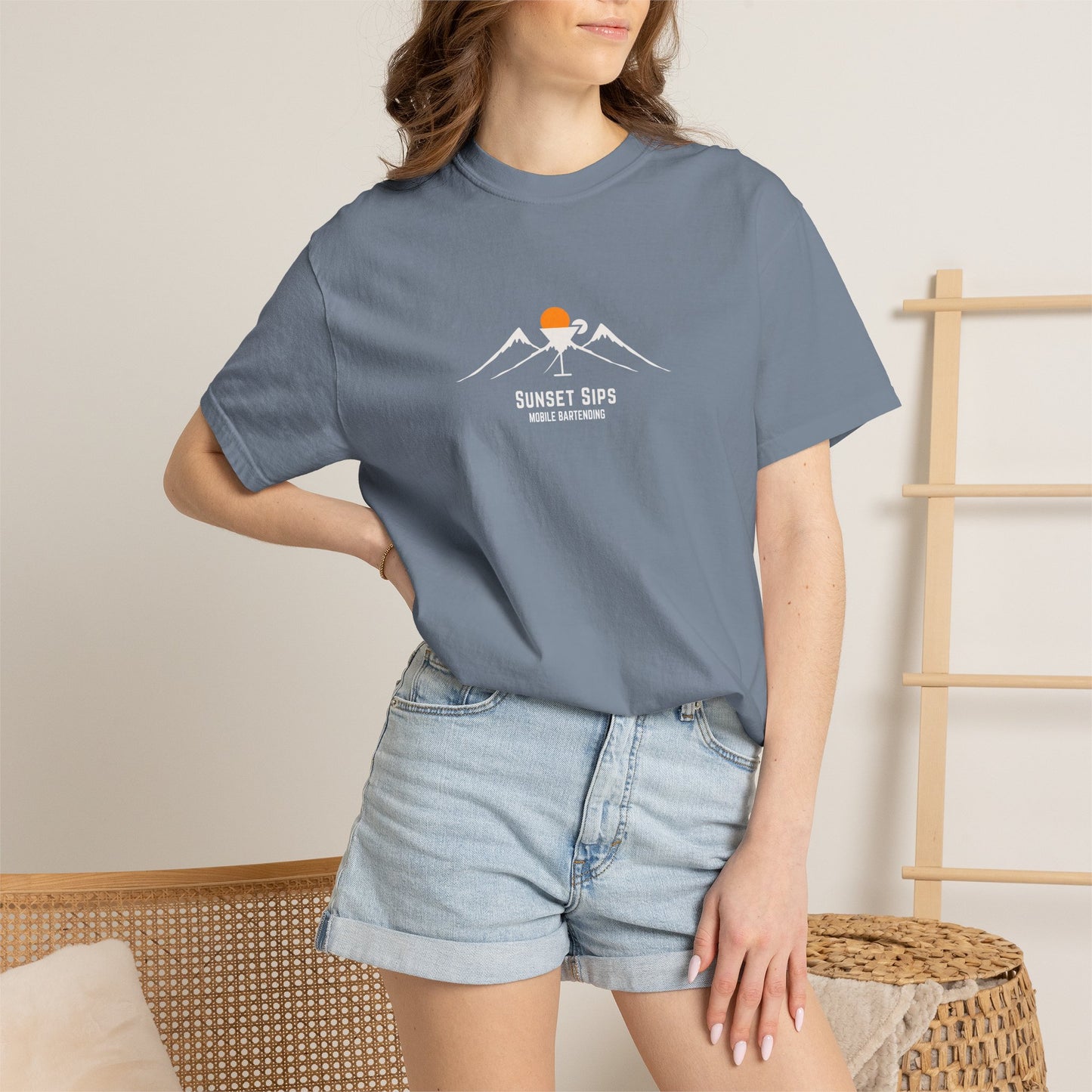 Sunset Sips Mobile Bartending T-Shirt
