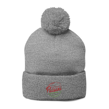 Paisani Pom-Pom Knit Cap