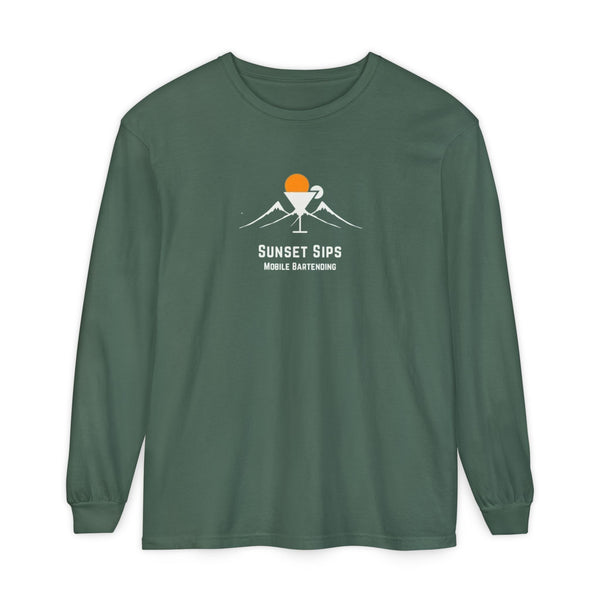 Sunset Sips Mobile Bartending Long Sleeve Tee