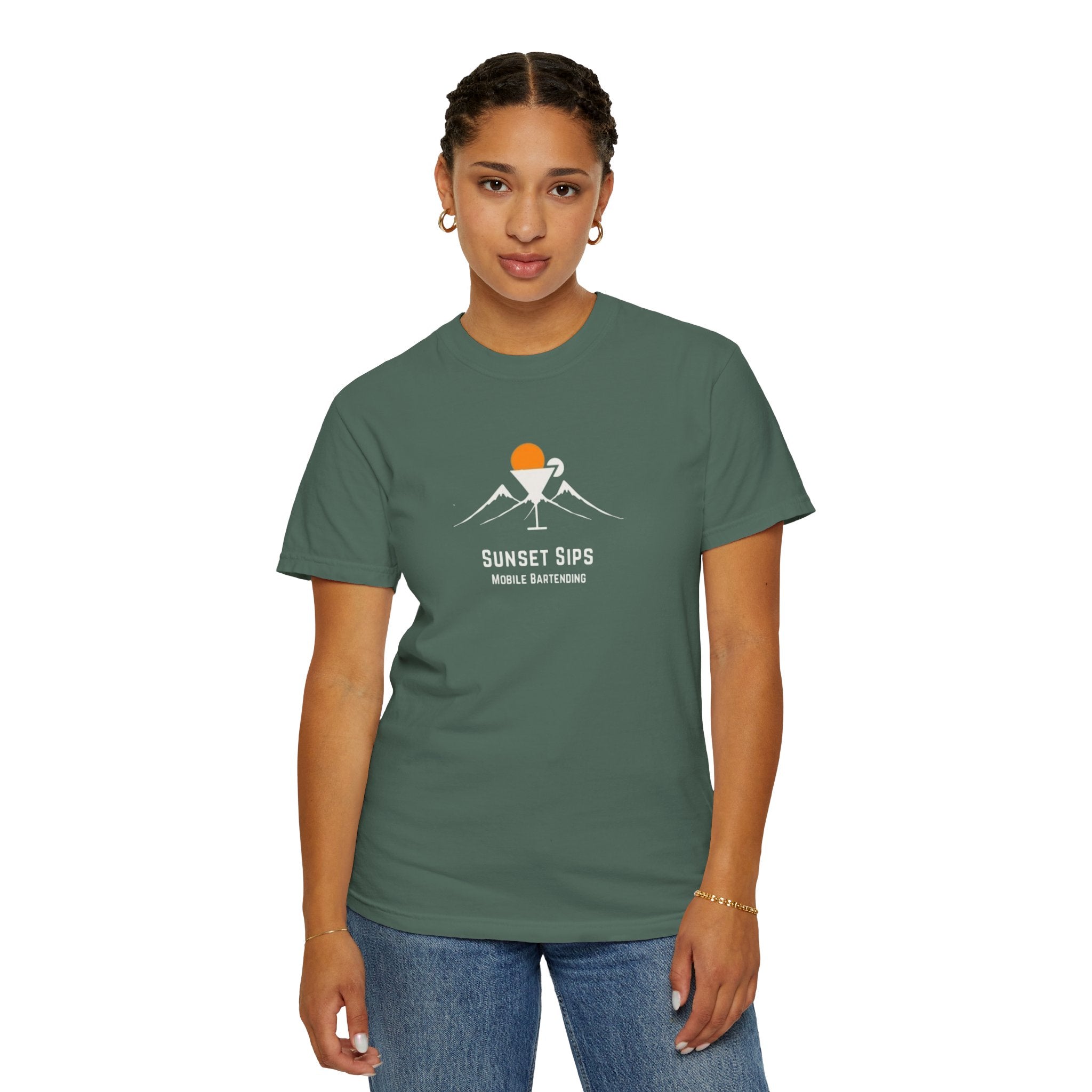 Sunset Sips Mobile Bartending T-Shirt