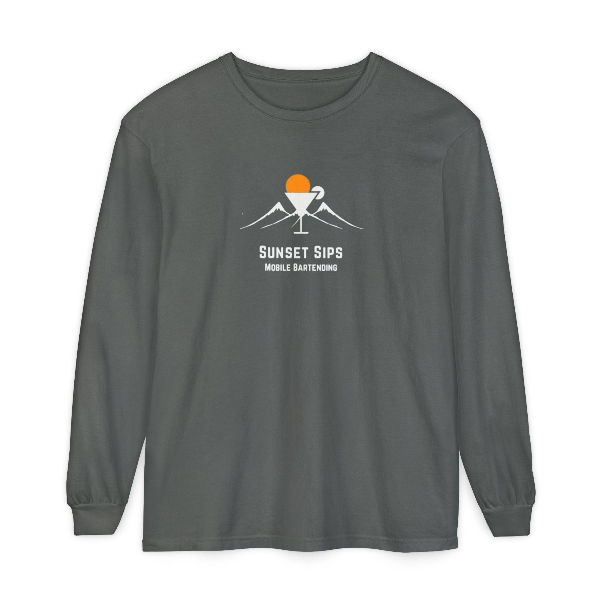 Sunset Sips Mobile Bartending Long Sleeve Tee