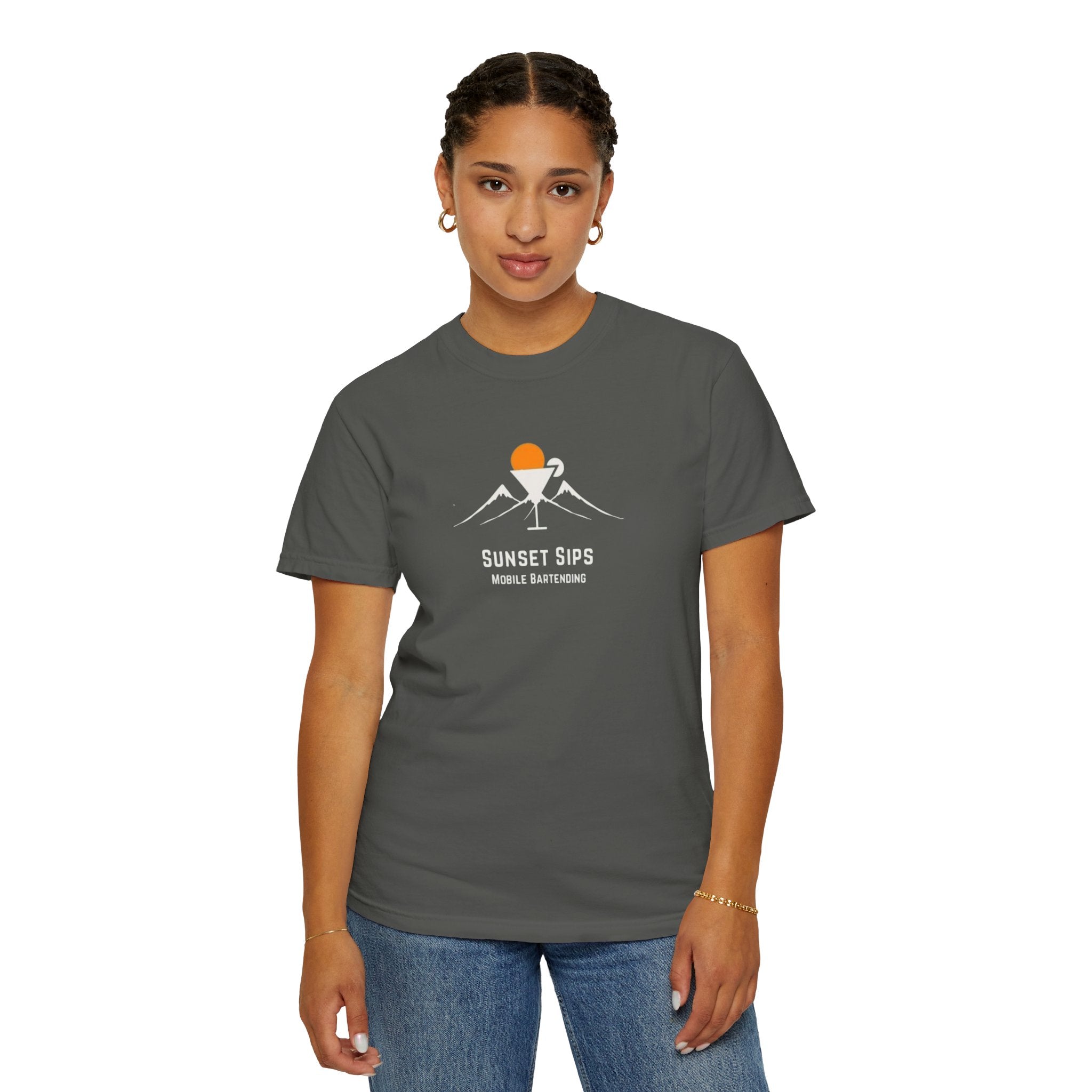 Sunset Sips Mobile Bartending T-Shirt
