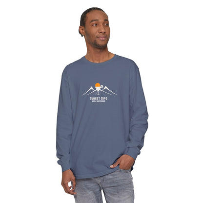 Sunset Sips Mobile Bartending Long Sleeve Tee