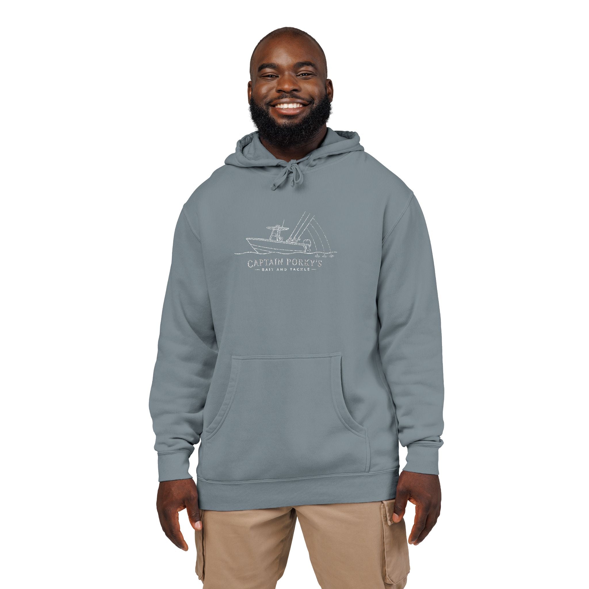 Captain Porky's Bait & Tackle Embroidered Boat Hoodie