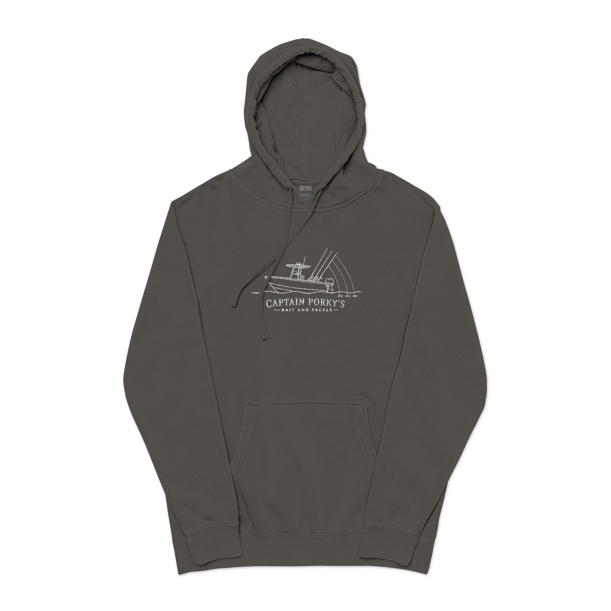 Captain Porky's Bait & Tackle Embroidered Boat Hoodie