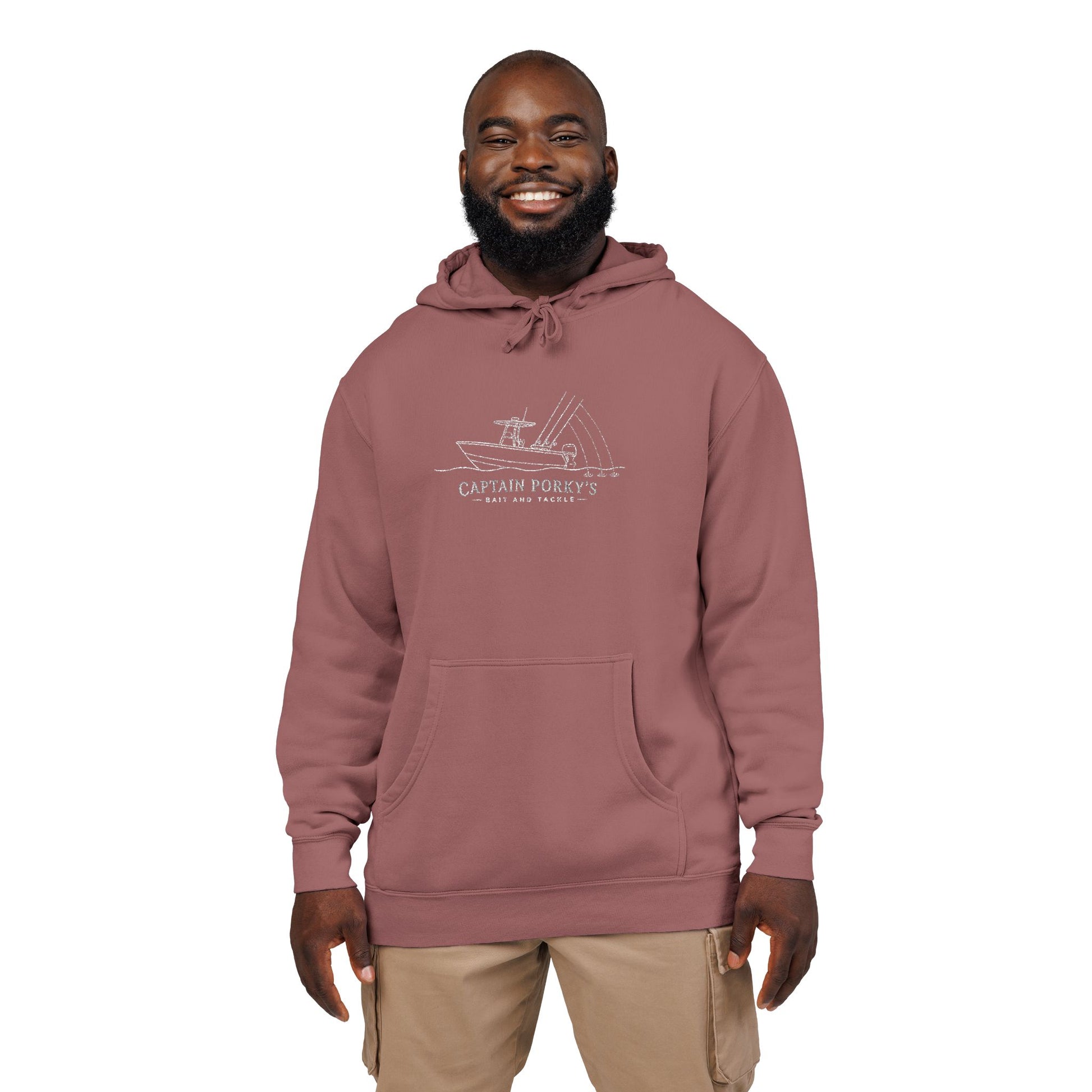 Capt. Porky's Bait & Tackle Embroidered Boat Hoodie