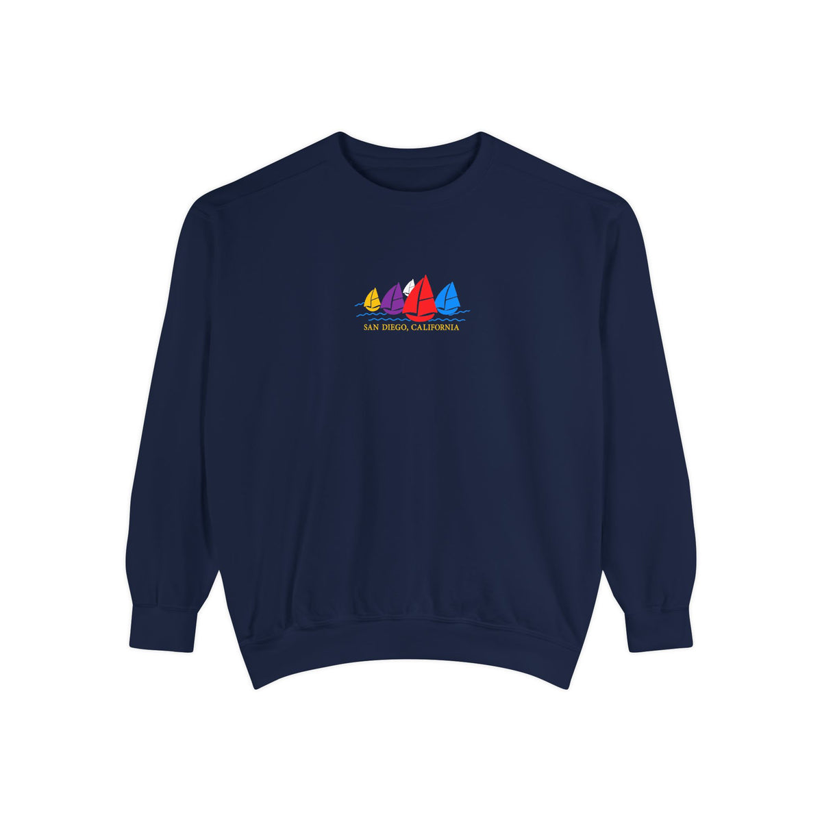 San Diego Sail Boat Comfort Colors Crewneck