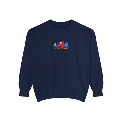 San Diego Sail Boat Comfort Colors Crewneck