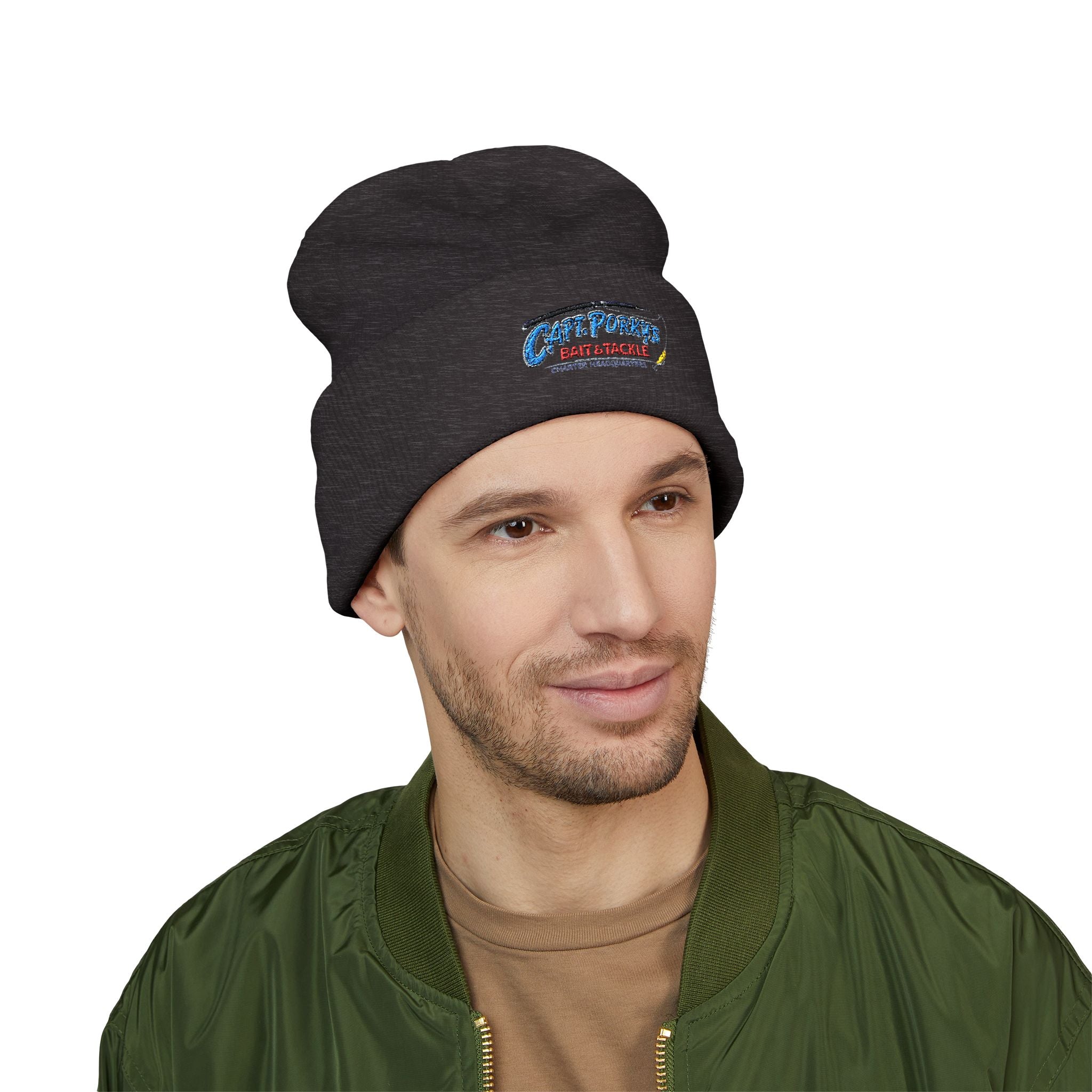Captain Porky's Bait & Tackle Embroidered Beanie