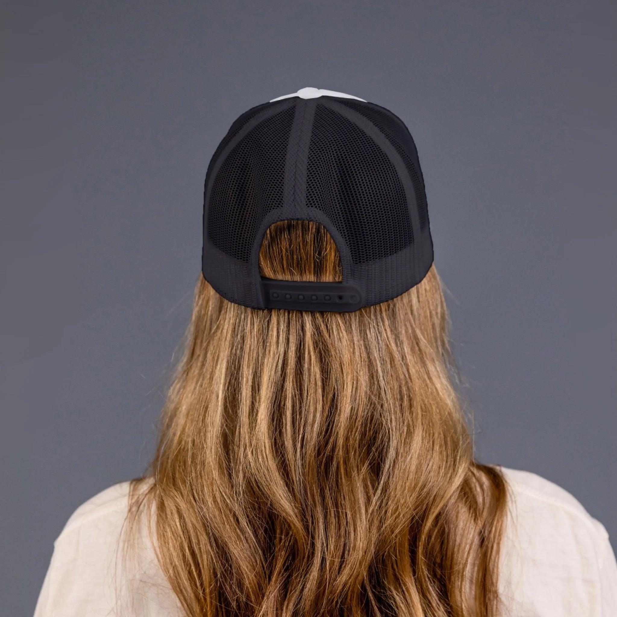 Snapback Trucker Hat Black Mesh - black---p-b-1 1