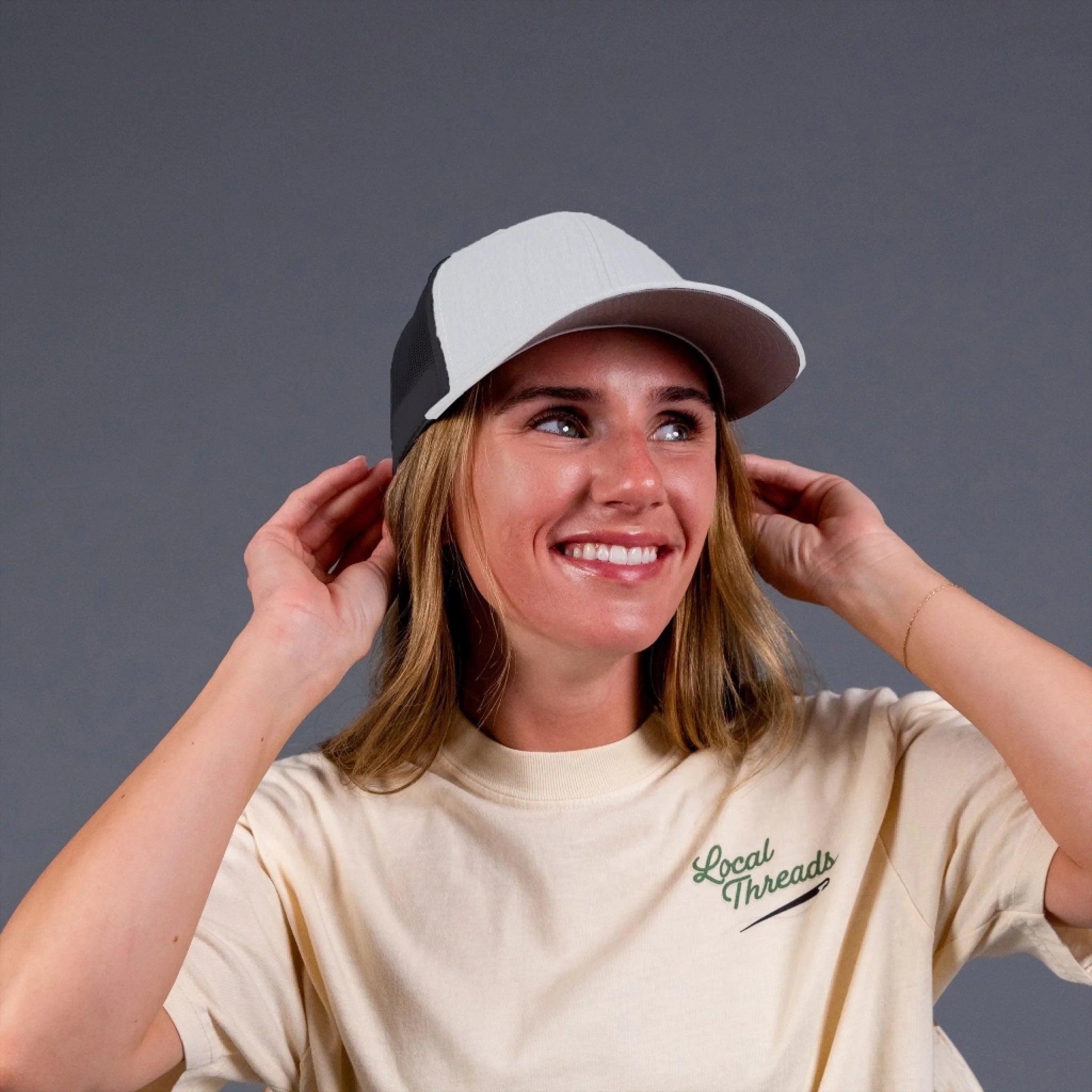 Snapback Trucker Hat Black Mesh - black--front-5 1