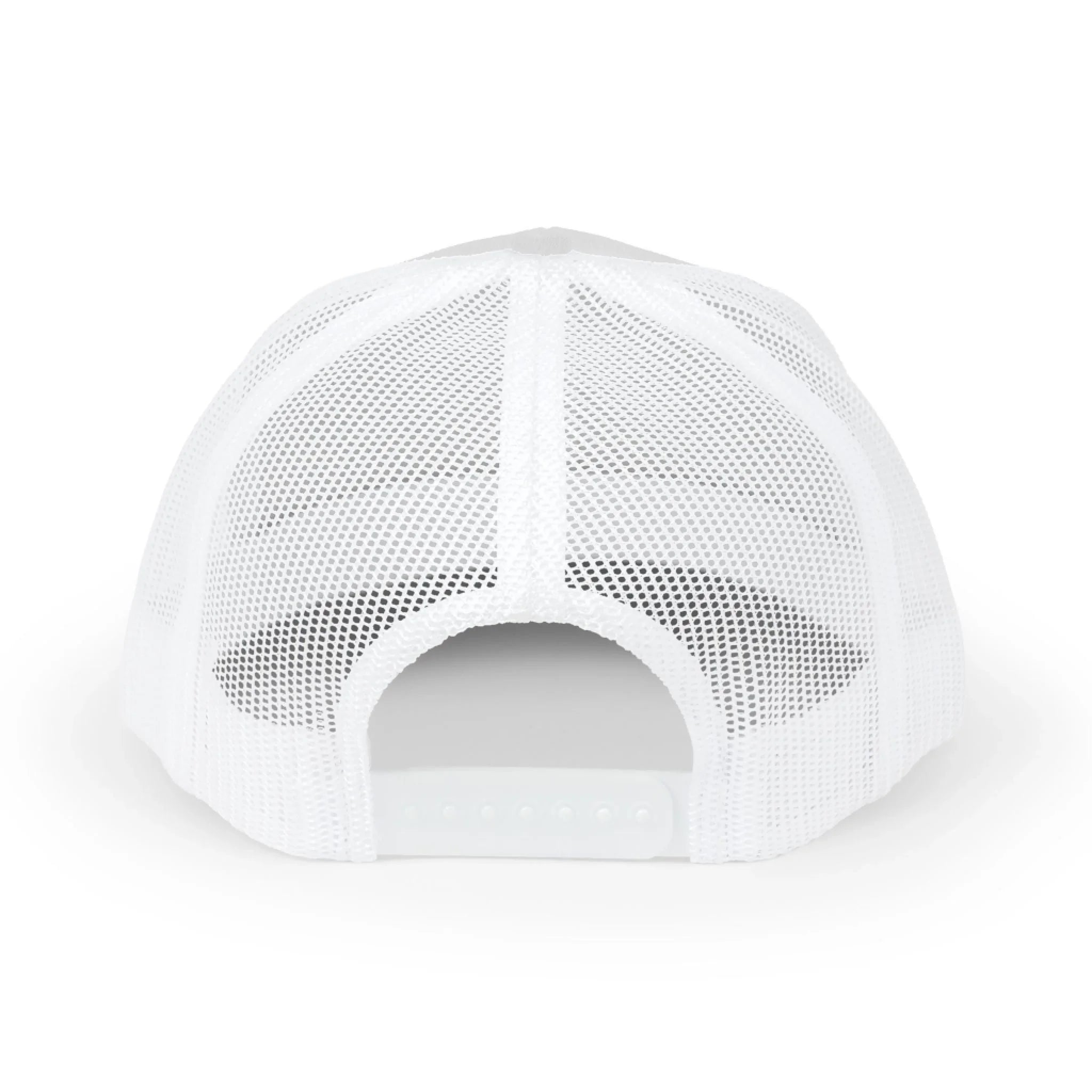 Snapback Trucker Hat White Mesh - W-B-1 1
