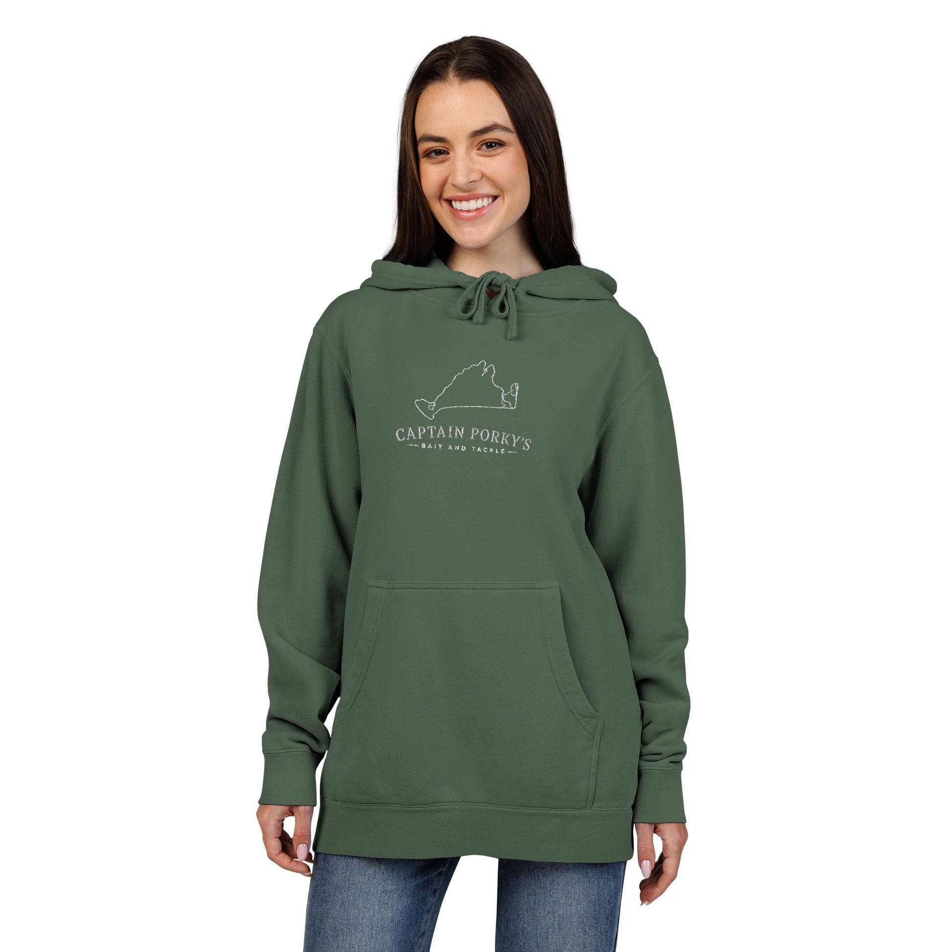Capt. Pork's Bait & Tackle Embroidered Island Hoodie