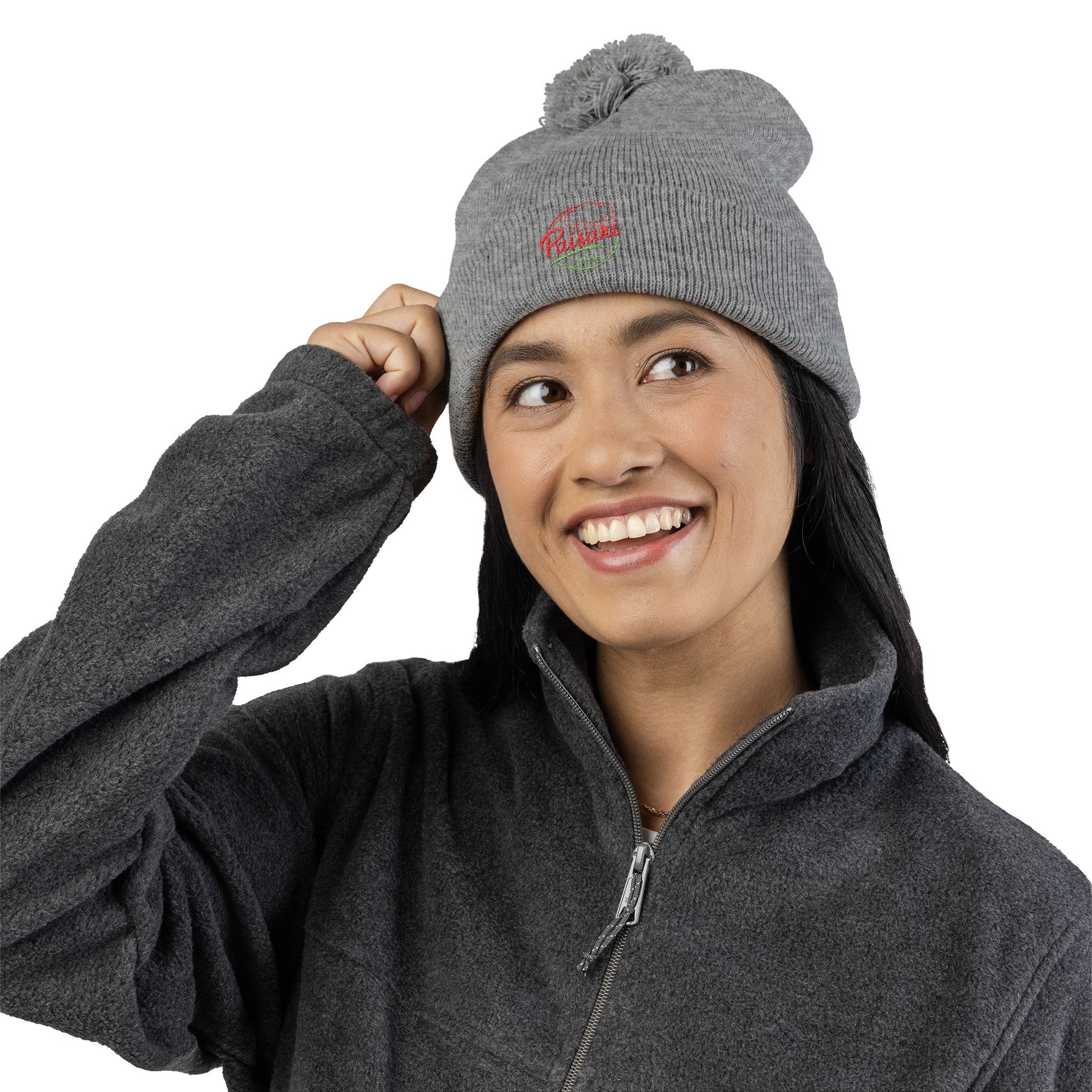 Paisani Pom-Pom Knit Cap