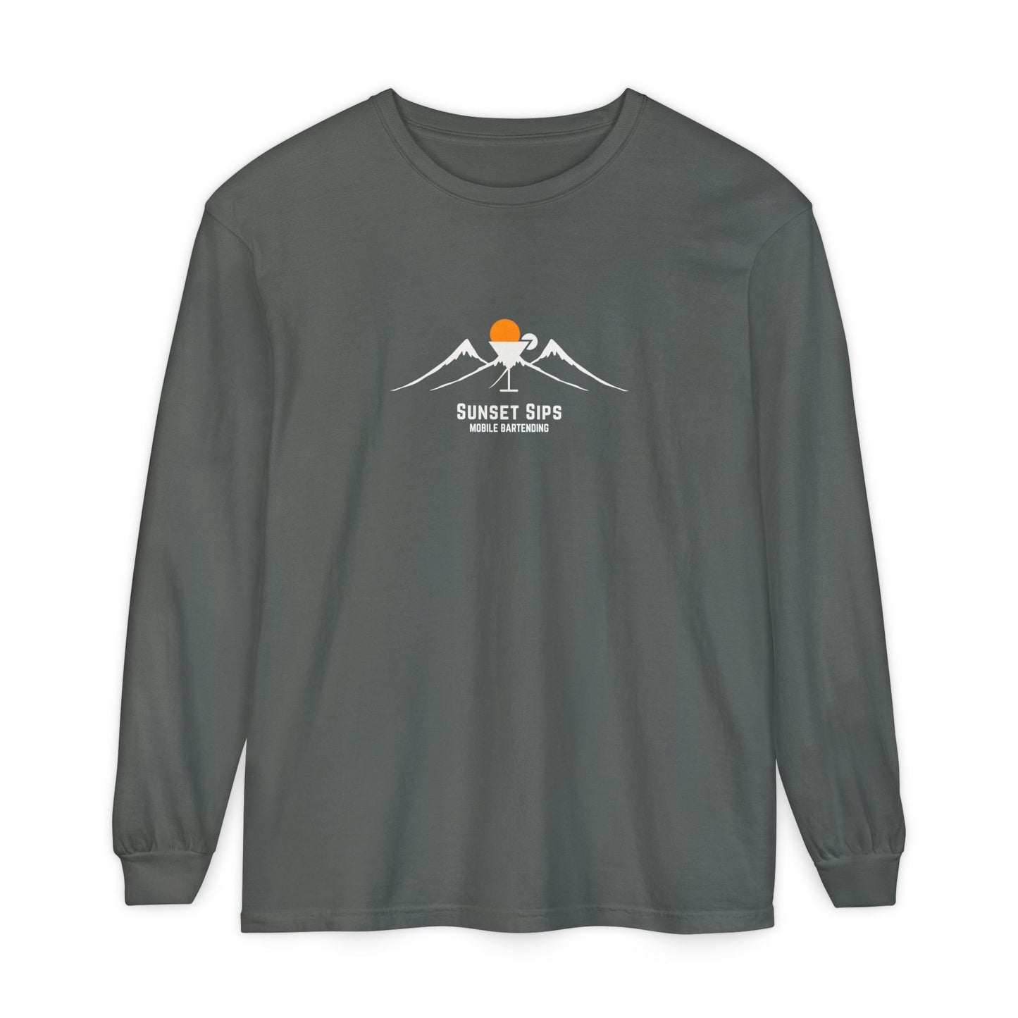 Sunset Sips Mobile Bartending Long Sleeve Tee