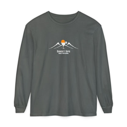 Sunset Sips Mobile Bartending Long Sleeve Tee