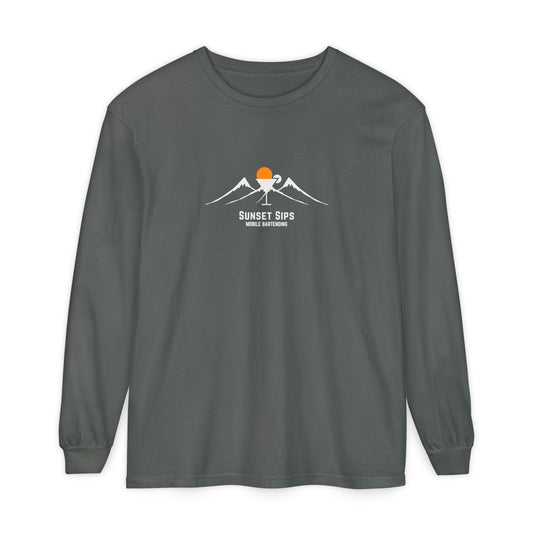 Sunset Sips Mobile Bartending Long Sleeve Tee