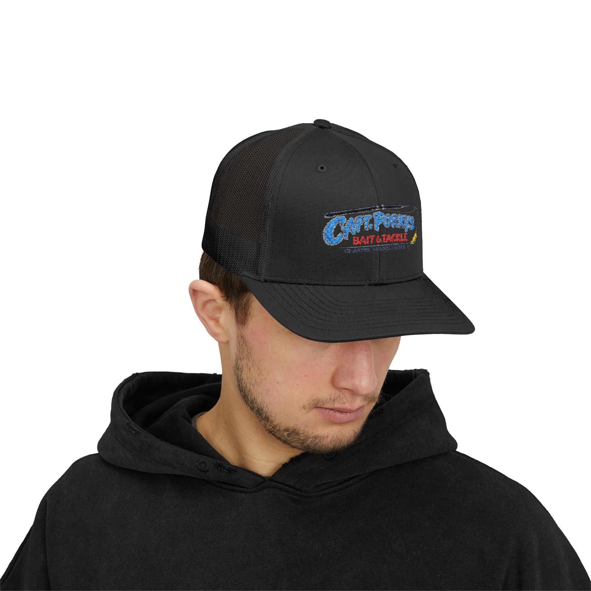 Captain Porky's Bait & Tackle Snapback Trucker Hat