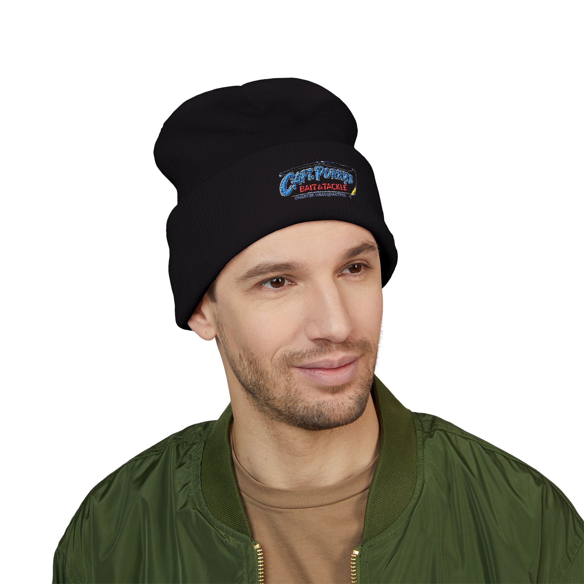 Captain Porky's Bait & Tackle Embroidered Beanie