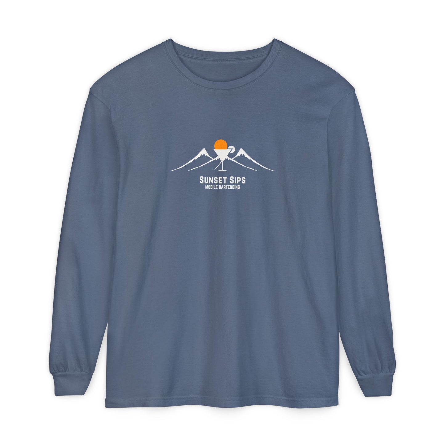 Sunset Sips Mobile Bartending Long Sleeve Tee