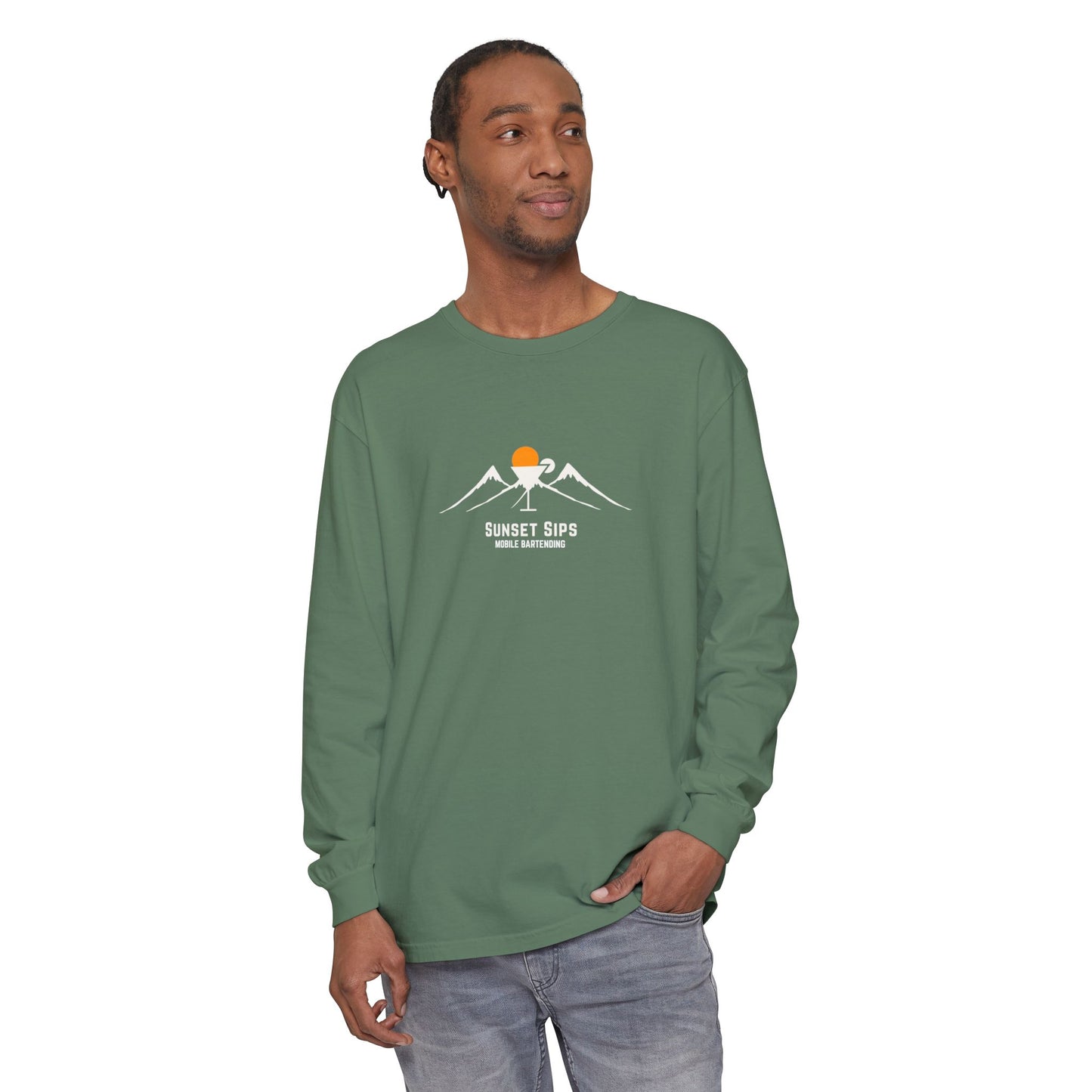 Sunset Sips Mobile Bartending Long Sleeve Tee