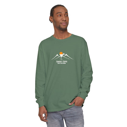 Sunset Sips Mobile Bartending Long Sleeve Tee