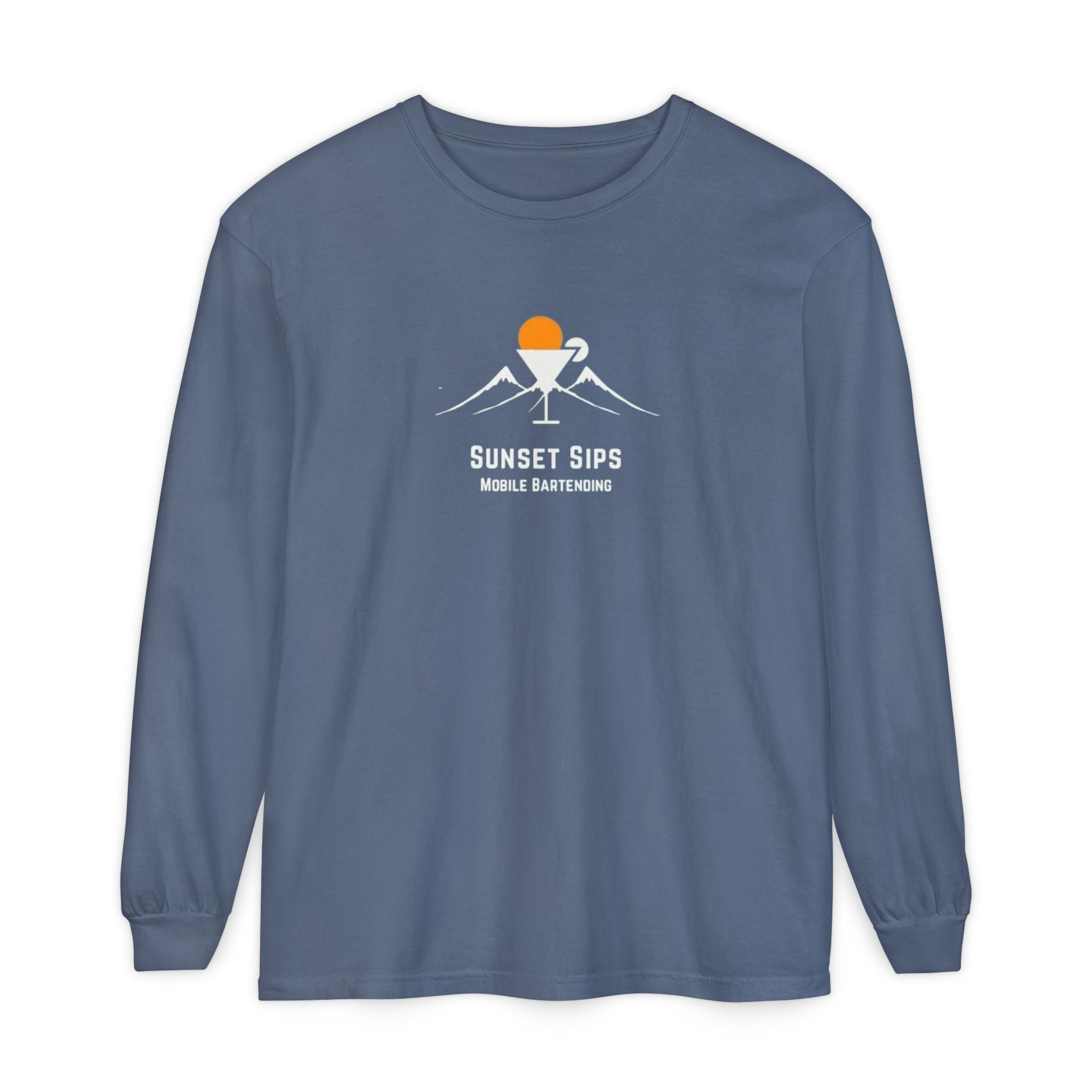 Sunset Sips Mobile Bartending Long Sleeve Tee
