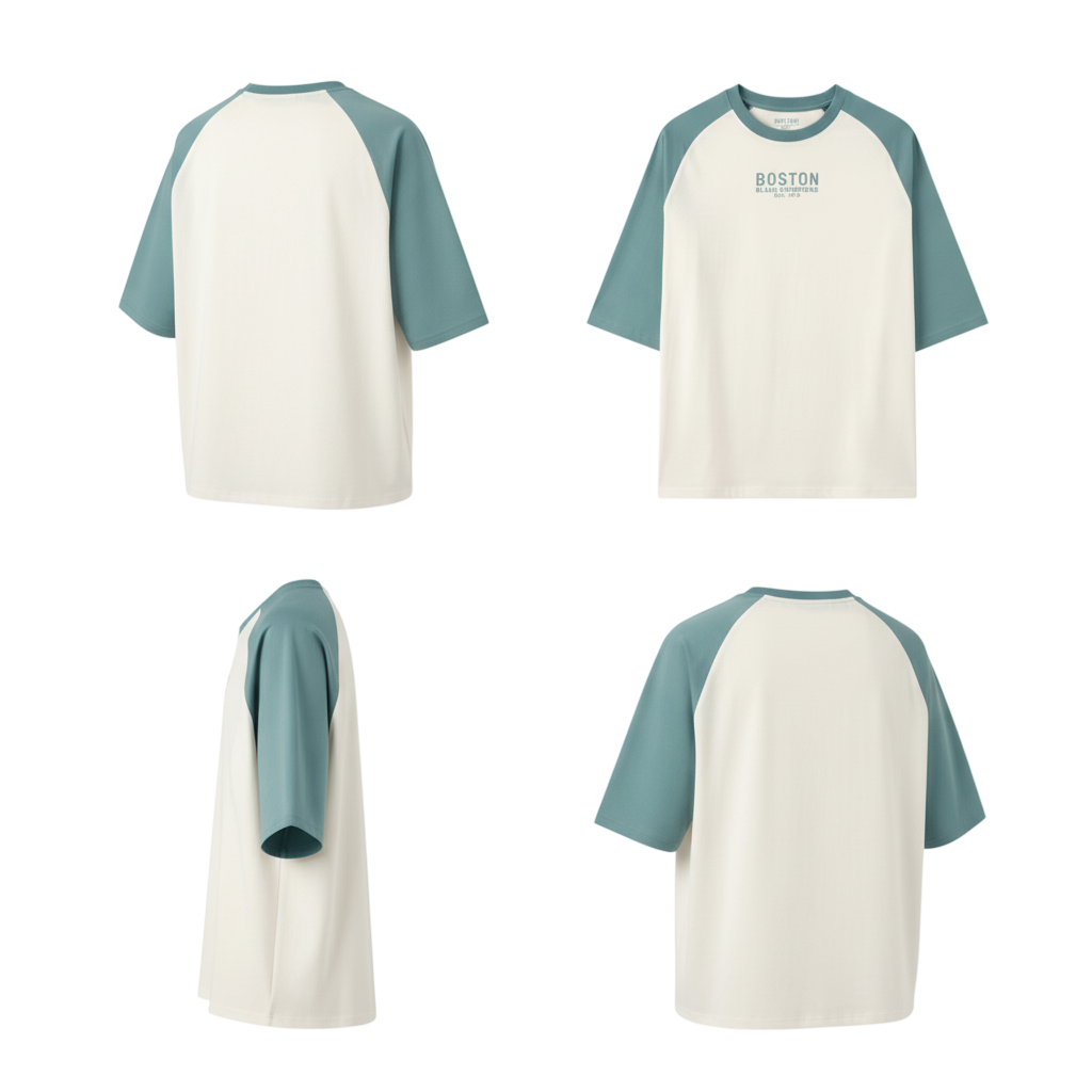 Maniac Colourblocked Raglan Sleeves Pure Cotton T-Shirt